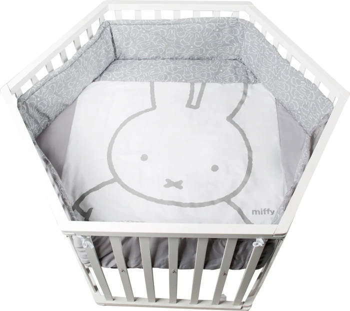 roba Laufgitter Miffy 6-eckig inkl. Schutzeinlage weiß