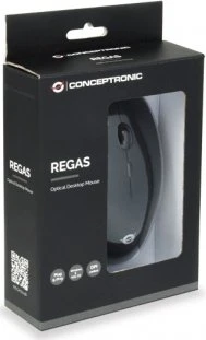 Conceptronic REGAS Optische Tischmaus schwarz, USB