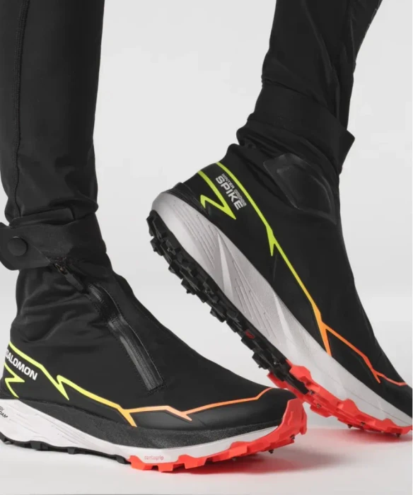 Salomon Winter Cross Spike black/fiery coral/safety yellow