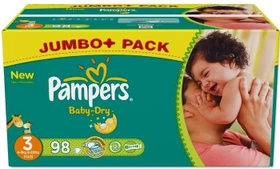 Pampers Baby-Dry Gr.3 Einwegwindel, 4-9kg, 90 Stück