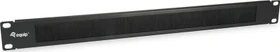 Equip Kabeldurchführungspanel, Brush Panel, Blindblende mit Bürsteneinsatz, RAL 9005, 1HE