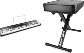 RockJam Premium Adjustable Padded Keyboard Bench