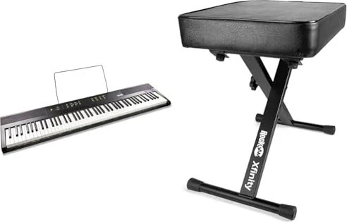 RockJam Premium Adjustable Padded Keyboard Bench