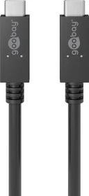 Wentronic Goobay, 100W PD, USB-C 3.2 Stecker auf USB-C 3.2 Stecker, 0.5m (49252)