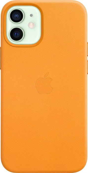 Apple Leder Case mit MagSafe für iPhone 12 Mini california poppy