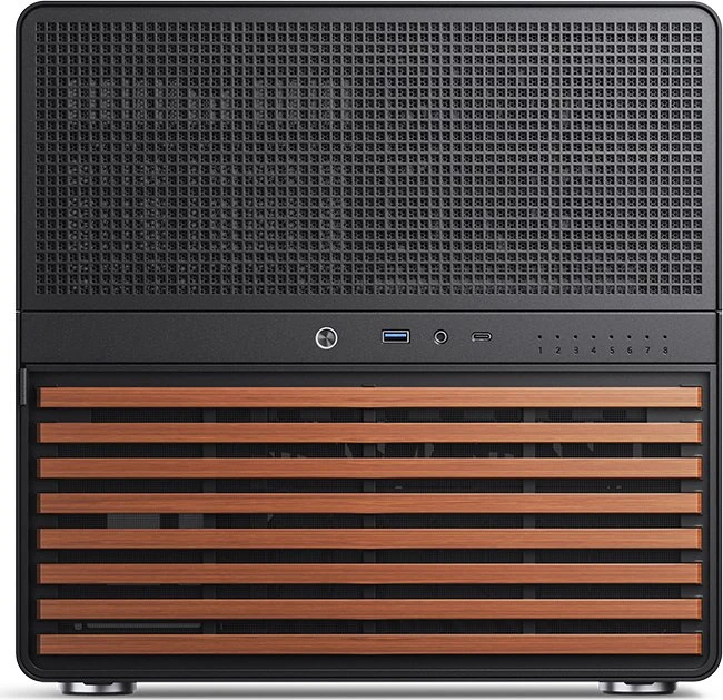 Jonsbo N5 Black, schwarz/braun