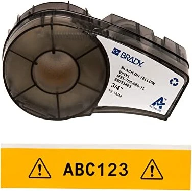 Brady All Weather Vinyl Beschriftungsband, 19.1mm, schwarz/gelb