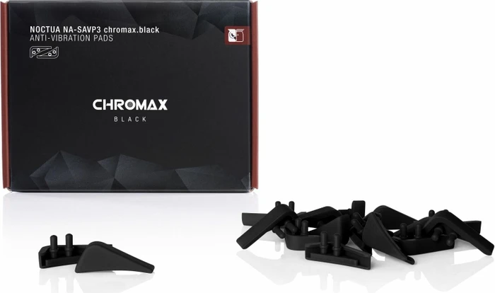 Noctua NA-SAVP3 chromax.black Anti-Vibrations-Pads für NF-A15, schwarz, 16er-Pack
