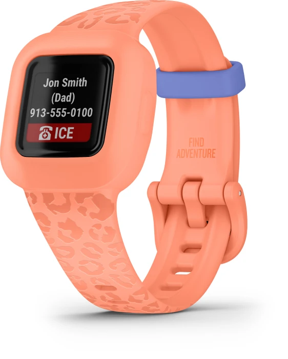 Garmin vivofit jr. 3 Aktivitäts-Tracker peach leopard