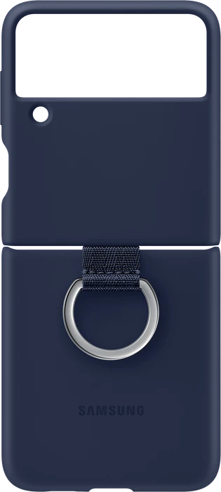 Samsung Silicone Cover with Ring für Galaxy Z Flip 3 5G navy