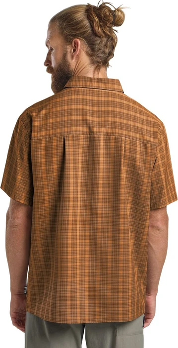 Jack Wolfskin Meseta Hemd kurzarm check autumn leaves (Herren)