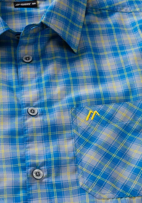 Maier Sports Claas Hemd langarm blue check (Herren)