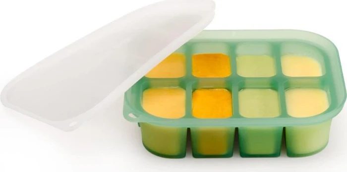 Haakaa Easy-Freeze Gefrierform 8 Fächer Nahrungsaufbewahrung erbsengrün