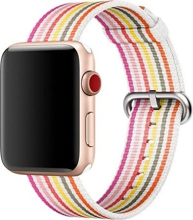 Apple Nylon-Armband gestreift für Apple Watch 42mm pink