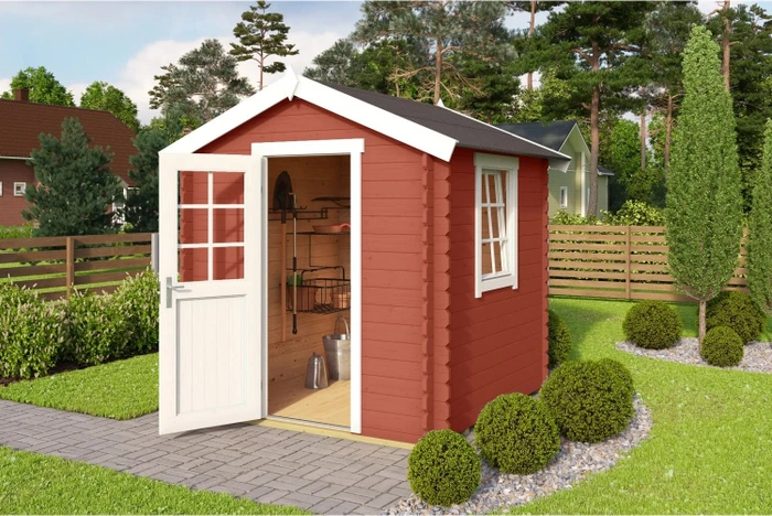 Lasita Maja Wels 1 Gartenhaus schwedenrot