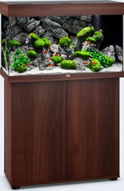 Juwel Rio 125 LED Aquarium-Set mit Unterschrank, dunkles Holz/dunkles Holz, 125l