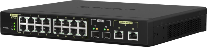 QNAP QSW-M2100 Desktop 2.5G Managed Switch, 18x RJ-45, 2x SFP+, 280W PoE++