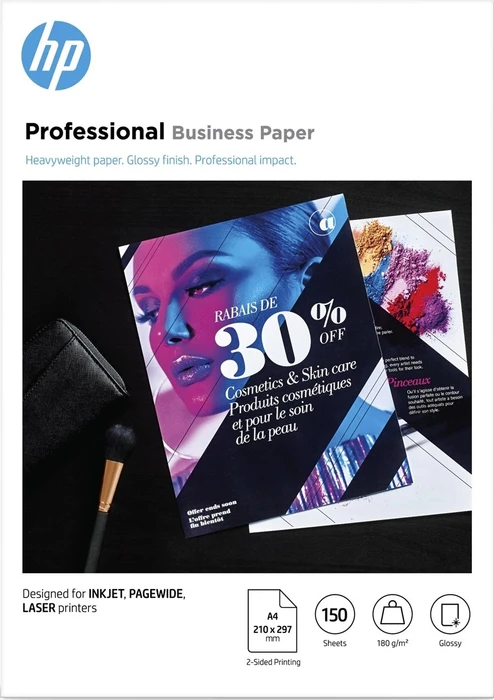 HP Professional Business Inkjetpapier glänzend weiß, A4, 180g/m², 150 Blatt