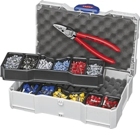 Knipex Crimpzange inkl. Aderendhülsen-Sortiment inkl. Systainer, 18cm