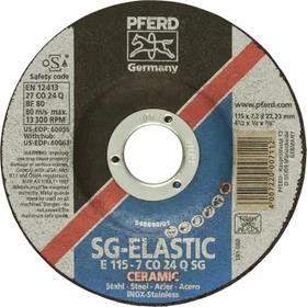 Pferd E 115-7 CERAMIC SGP STEELOX Schleifscheibe, 115x7.2x22.23mm, 10 Stück