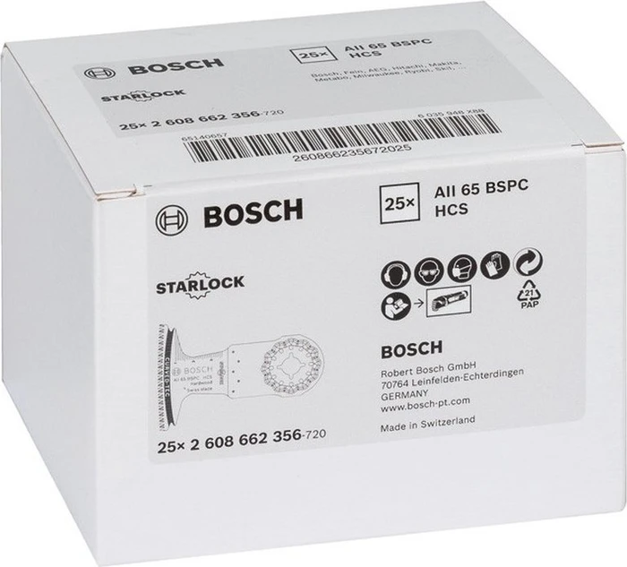 Bosch Professional AII65BSPC Wood SL HCS Tauchsägeblatt 65mm, 1 Stück