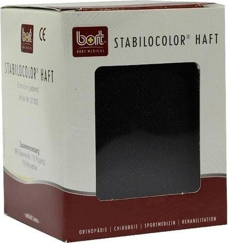 Bort Medical StabiloColor haft Bandage schwarz, 8cm x 5m, 1 Stück