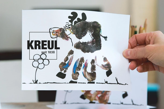 Kreul Mucki Fingerfarbe Farben Spiel Kiste - Wir malen mit Händen und Fingern, Set 5 Stück 50ml