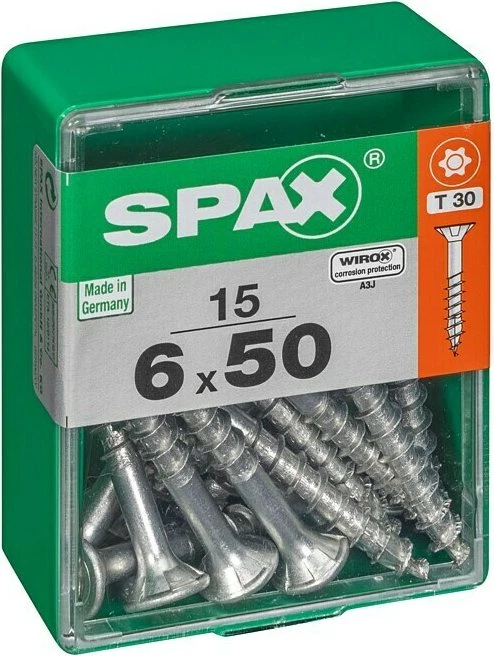 Spax WIROX A9J 4CUT T-STAR plus T30 Universalschraube, 6x50mm, 15 Stück