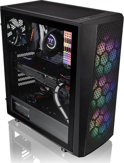 Thermaltake Versa J24 TG ARGB schwarz, Glasfenster