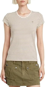G-Star Eyben Slim V-Neck 2.0 T-Shirt kurzarm ensis green/highlight stripe (Damen)