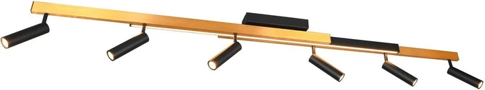 Trio Soka Spot 6-flammig schwarz/gold