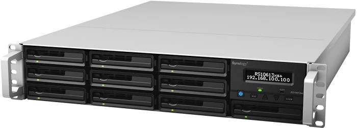 Synology RackStation RS10613xs+, 8GB RAM ECC, 4x RJ-45 1000Base-T, 4x USB 2.0, 2HE
