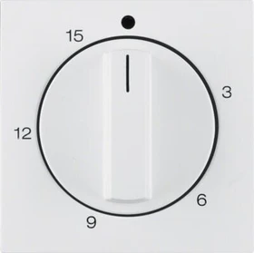 Berker Zentralstück für mechanische Zeitschaltuhr, polarweiß matt