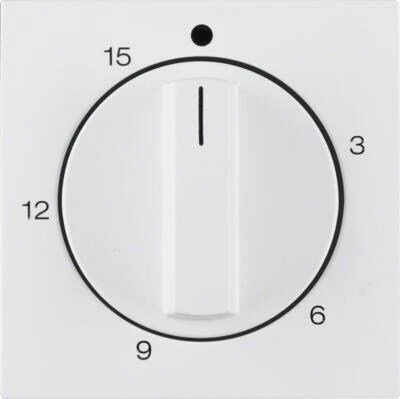 Berker Zentralstück für mechanische Zeitschaltuhr, polarweiß matt