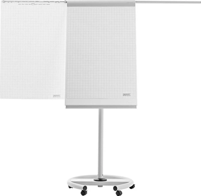 Magnetoplan Flipchart de Luxe mobil, grau, 68x106.5cm