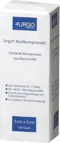 Urgo Mullkompressen unsteril 8-fach, 7.5 x 7.5cm, 100 Stück