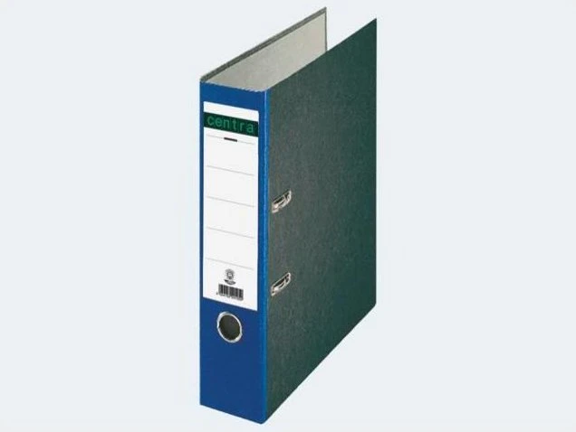 Centra Standard Ordner 2-Ring Wolkenmarmor, 80mm, A4, grau/blau