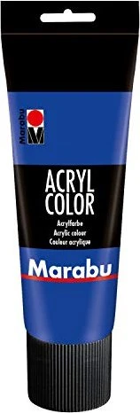 Marabu Acryl Color Acrylfarbe, ultramarinblau dunkel, 225ml