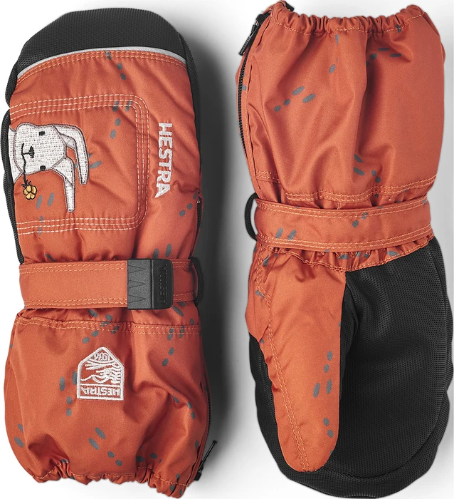 Hestra Baby Zip Long Mitt Skihandschuhe orange print (Junior)