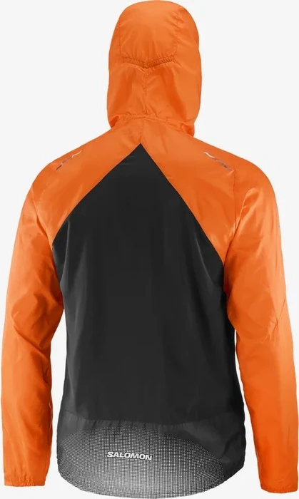 Salomon Bonatti Cross Wind Funktionsjacke shocking orange/deep black/nocturne (Herren)