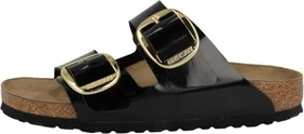 Birkenstock Arizona Big Buckle Birko-Flor Lack patent black/gold (Damen)