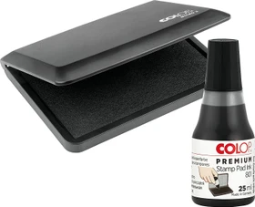 COLOP Kombibox Stempelkissen Set Micro 2 + Stempelfarbe 801, schwarz