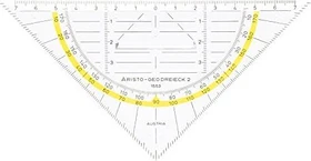 Aristo Geodreieck 16cm, mit Griff, transparent