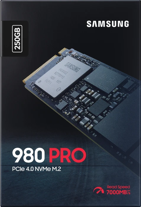 Samsung SSD 980 PRO 250GB, M.2 2280 / M-Key / PCIe 4.0 x4