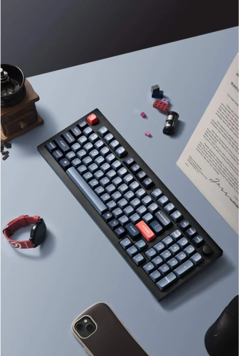 Keychron V5 Max, Carbon Black, 96%, LEDs RGB, hot-swap, Gateron Jupiter RED, USB/Bluetooth, US