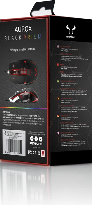 Riotoro Aurox Prism RGB, schwarz, USB