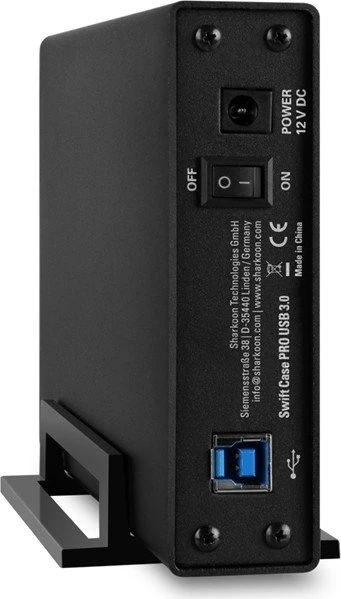 Sharkoon Swift-Case Pro, schwarz, USB-B 3.0