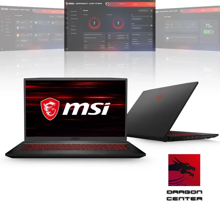 MSI GF75 Thin 10SDR-420, Core i7-10750H, 16GB RAM, 256GB SSD, 1TB HDD, GeForce GTX 1660 Ti, DE