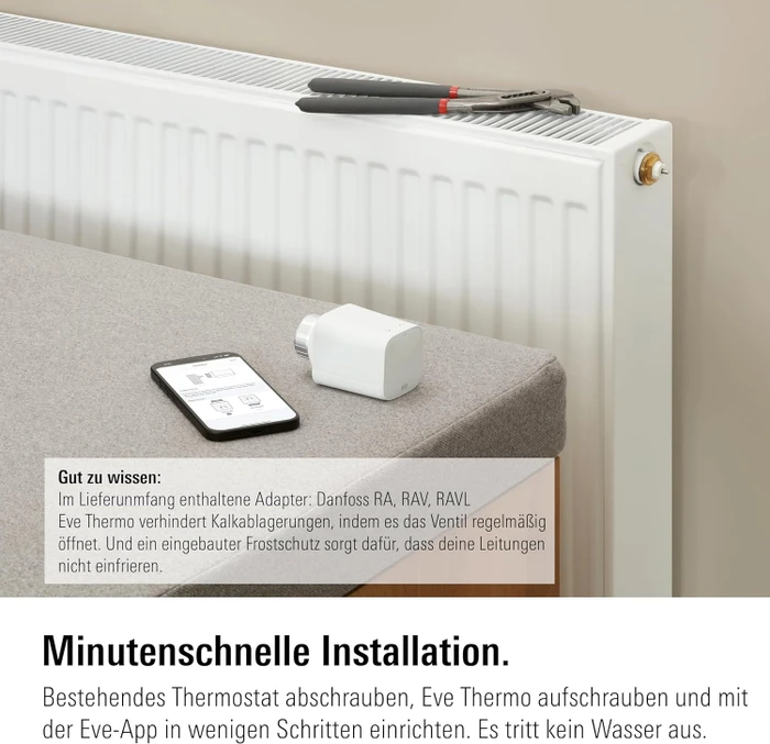 Eve Thermo 2025 (5. Generation/Matter) Heizkörperthermostat, Heizungssteuerung