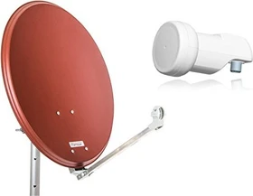Opticum QA60 Stahl ziegelrot inkl. Single-LNB